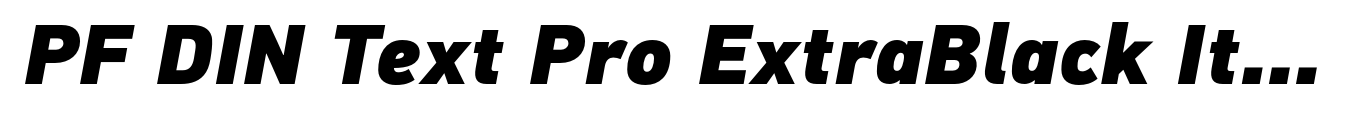 PF DIN Text Pro ExtraBlack Italic image